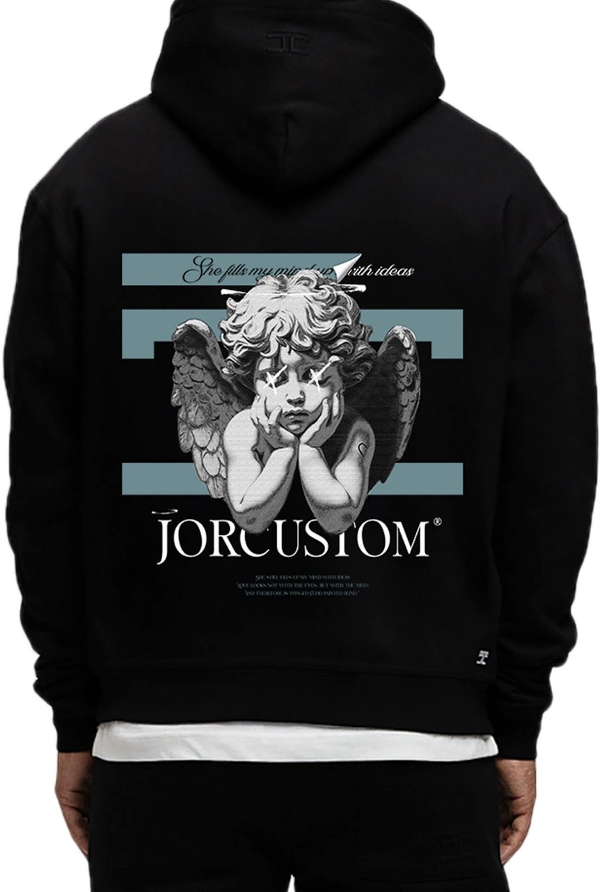 JORCUSTOM AngelTwo FoS Hoodie Black Zwart