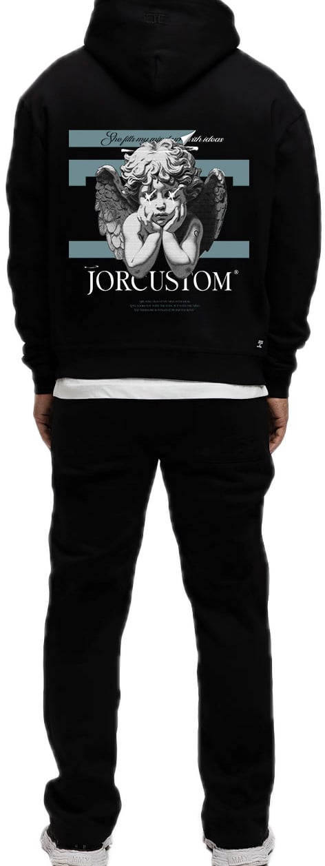 JORCUSTOM AngelTwo FoS Hoodie Black Zwart