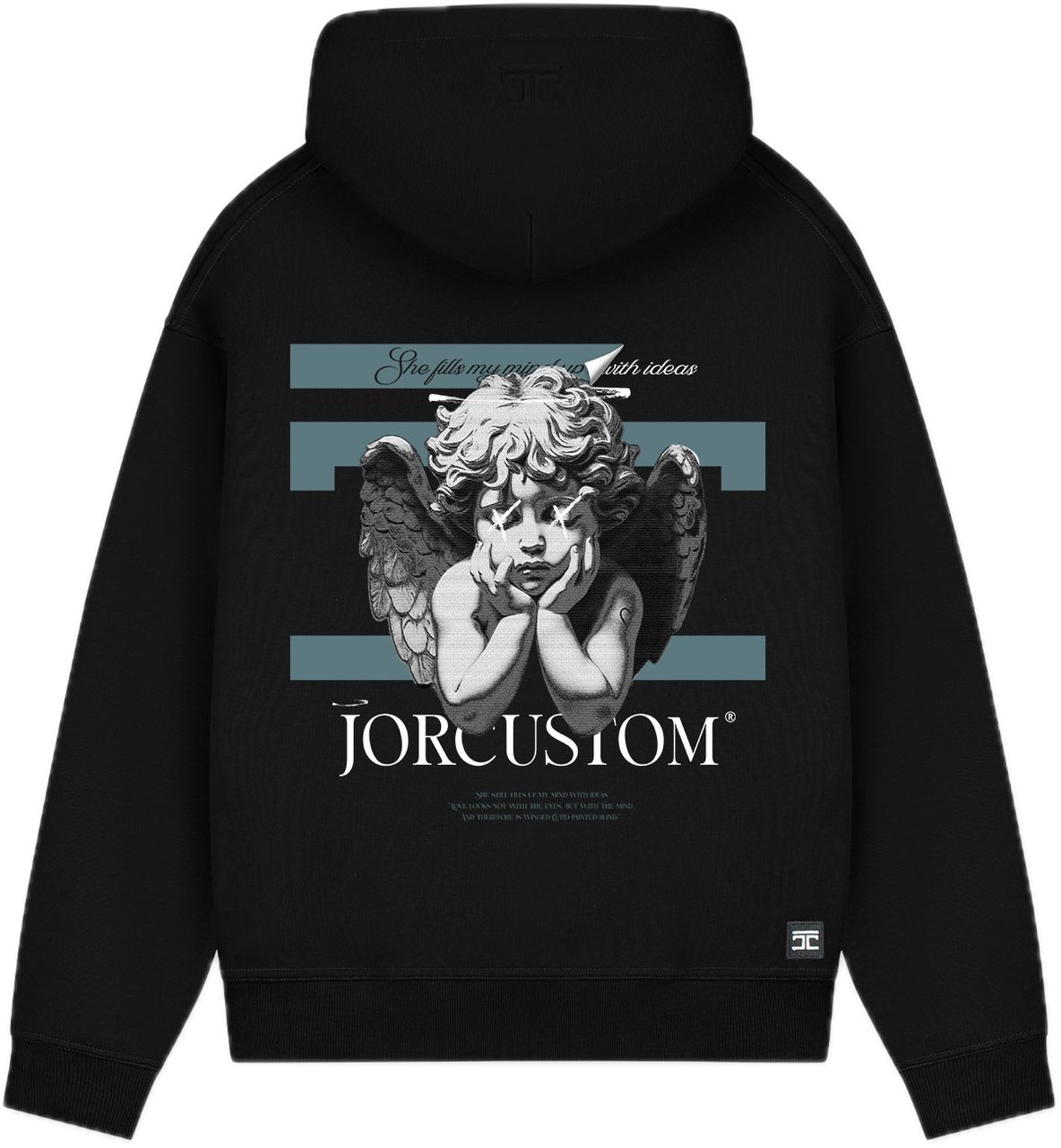 JORCUSTOM AngelTwo FoS Hoodie Black Zwart