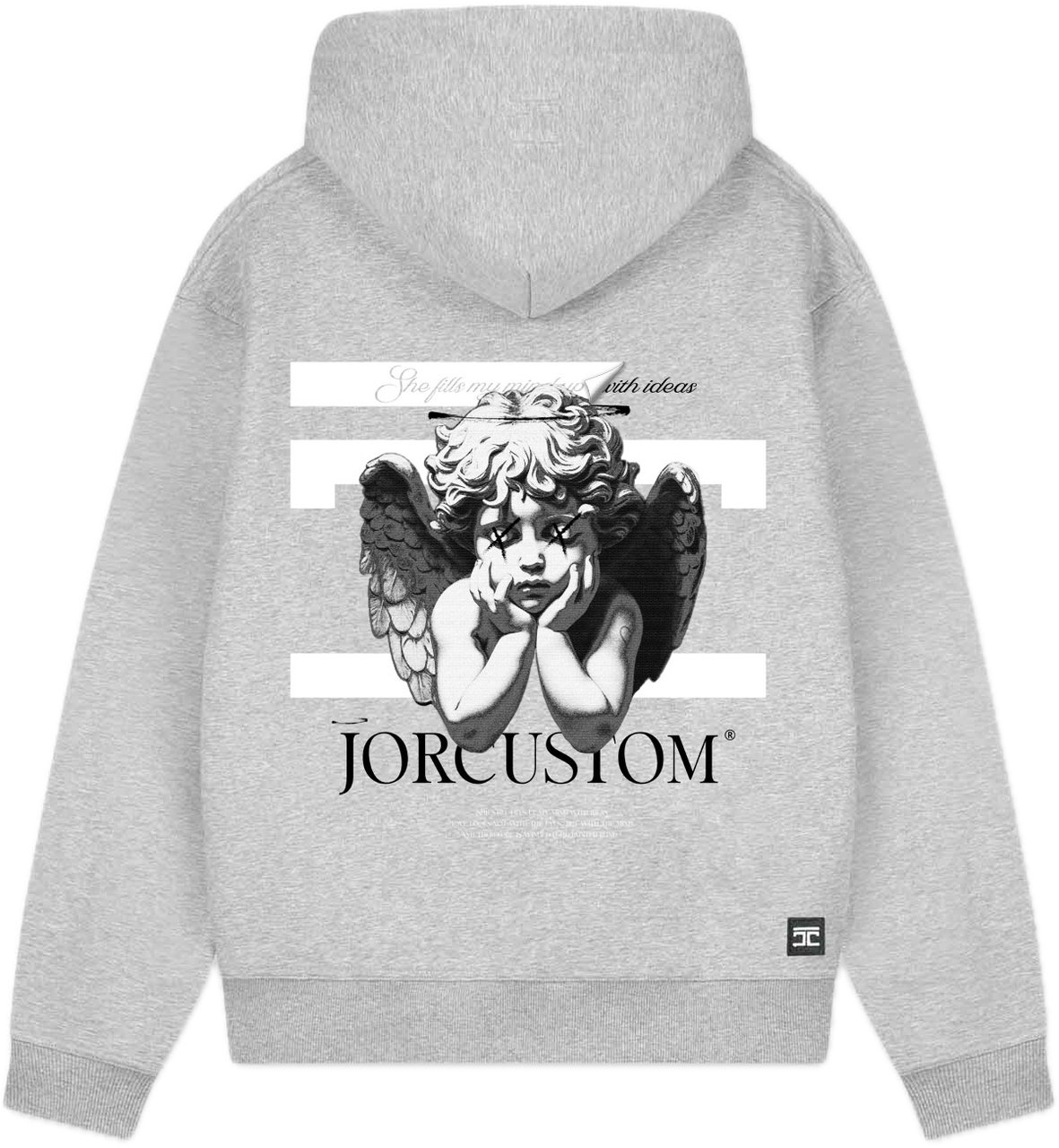 JORCUSTOM AngelTwo FoS Hoodie GreyMelange Grijs