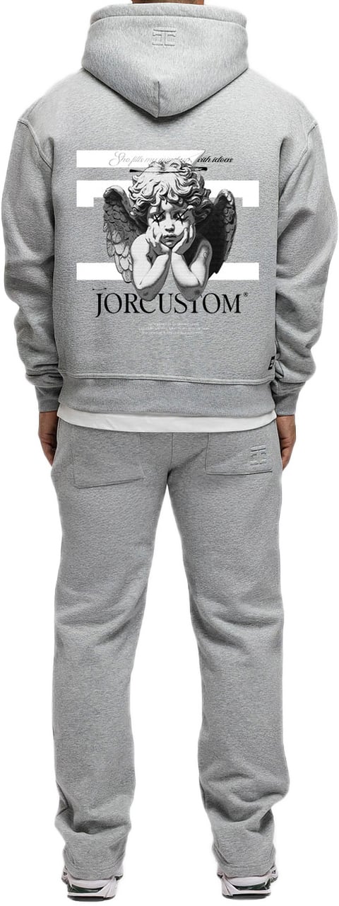 JORCUSTOM AngelTwo FoS Hoodie GreyMelange Grijs