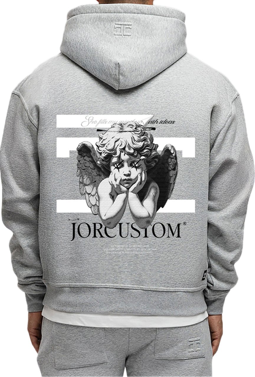 JORCUSTOM AngelTwo FoS Hoodie GreyMelange Grijs