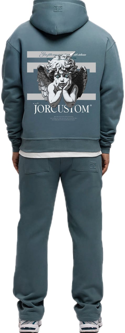 JORCUSTOM AngelTwo FoS Hoodie OceanBlue Blauw