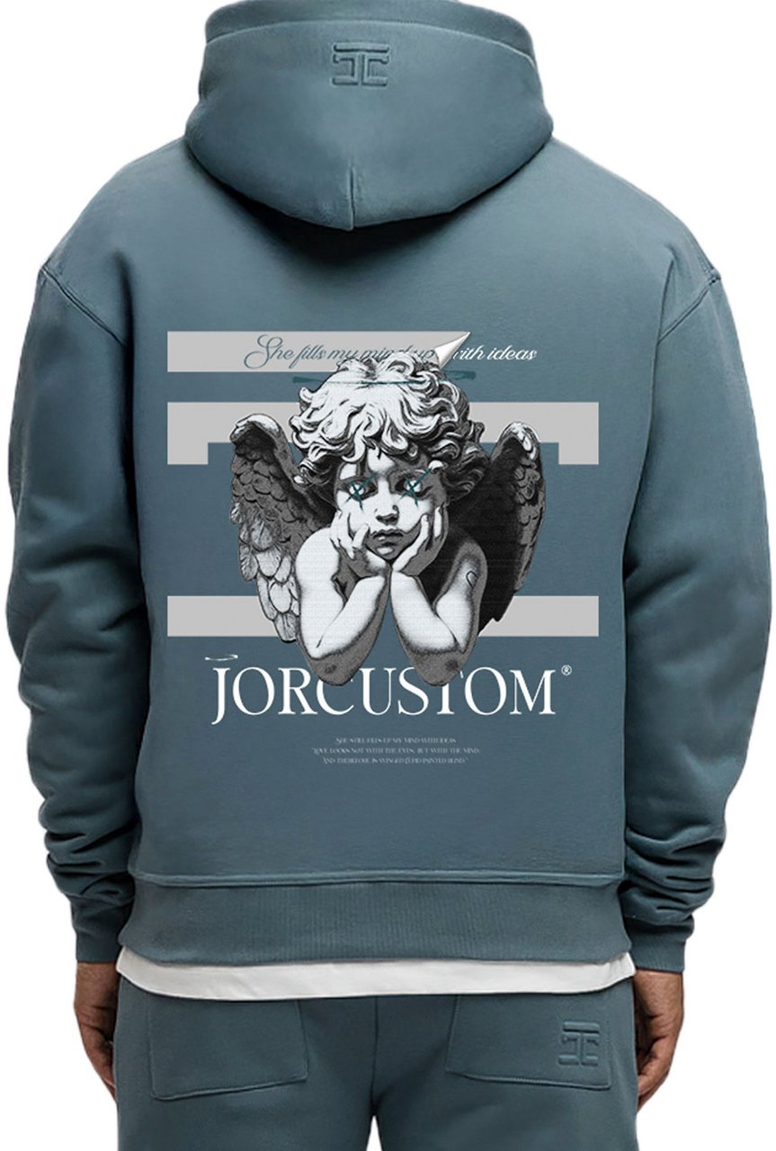 JORCUSTOM AngelTwo FoS Hoodie OceanBlue Blauw