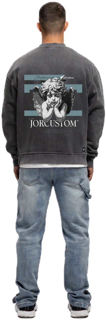 JORCUSTOM AngelTwo Fl Sweater AcidGrey Grijs