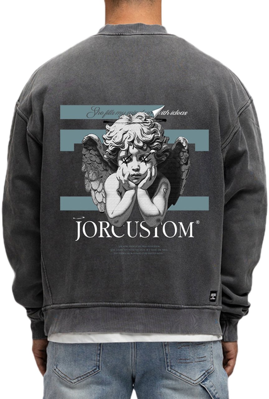 JORCUSTOM AngelTwo Fl Sweater AcidGrey Grijs