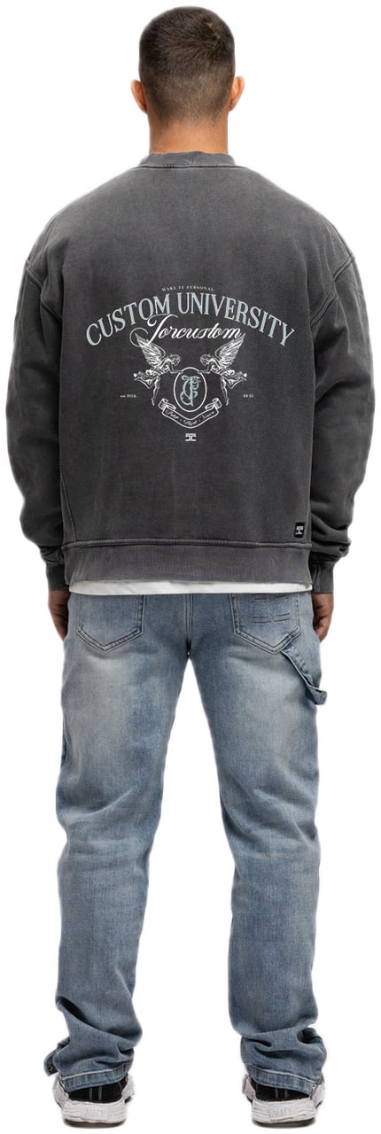 JORCUSTOM CustomUniversit Fl Sweater AcidGrey Grijs