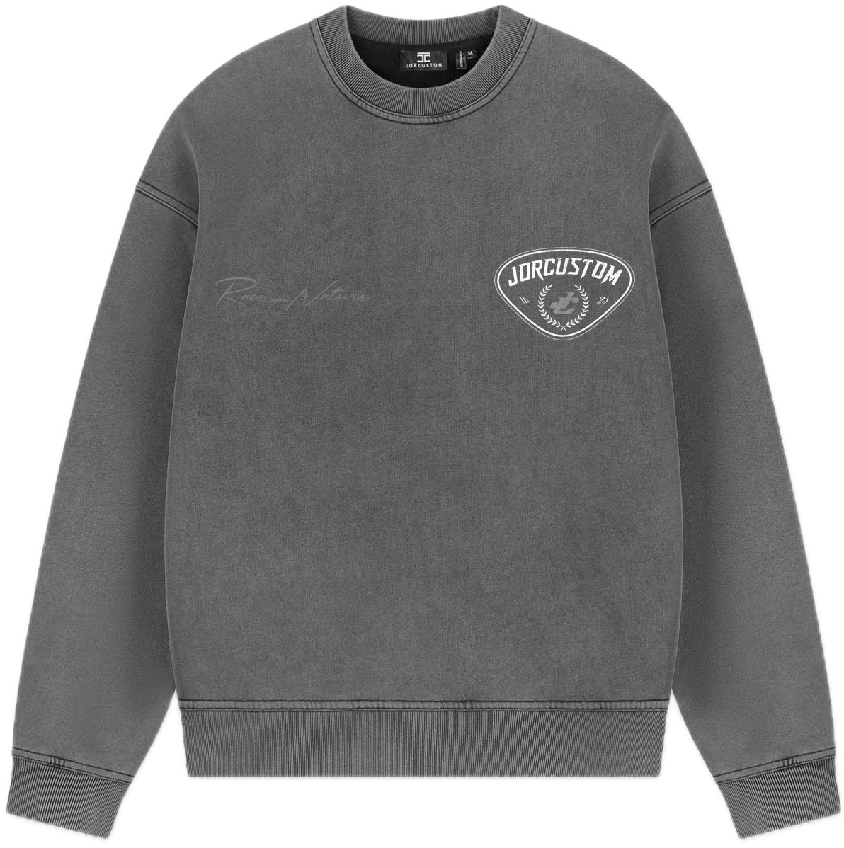 JORCUSTOM RaceAgainstNatu Fl Sweater AcidGrey Grijs