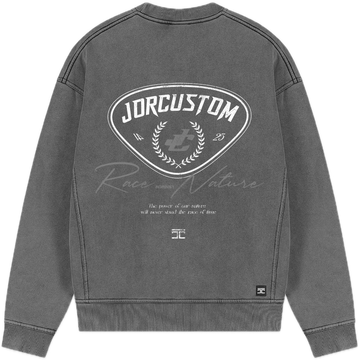 JORCUSTOM RaceAgainstNatu Fl Sweater AcidGrey Grijs