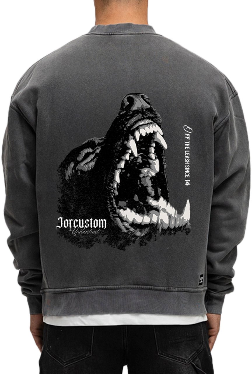 JORCUSTOM Unleashed Fl Sweater AcidGrey Grijs