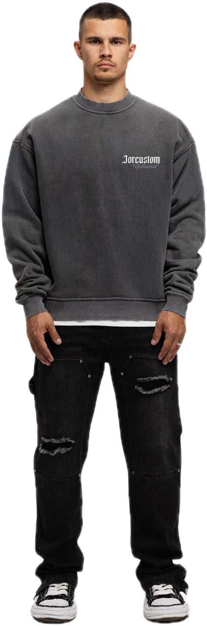 JORCUSTOM Unleashed Fl Sweater AcidGrey Grijs