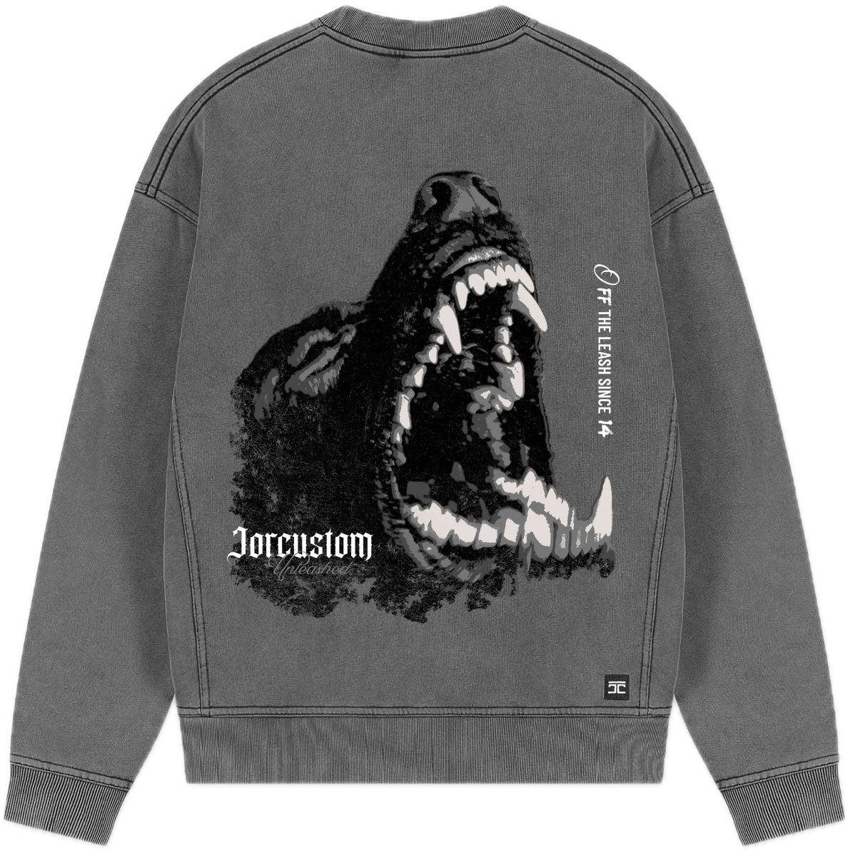 JORCUSTOM Unleashed Fl Sweater AcidGrey Grijs