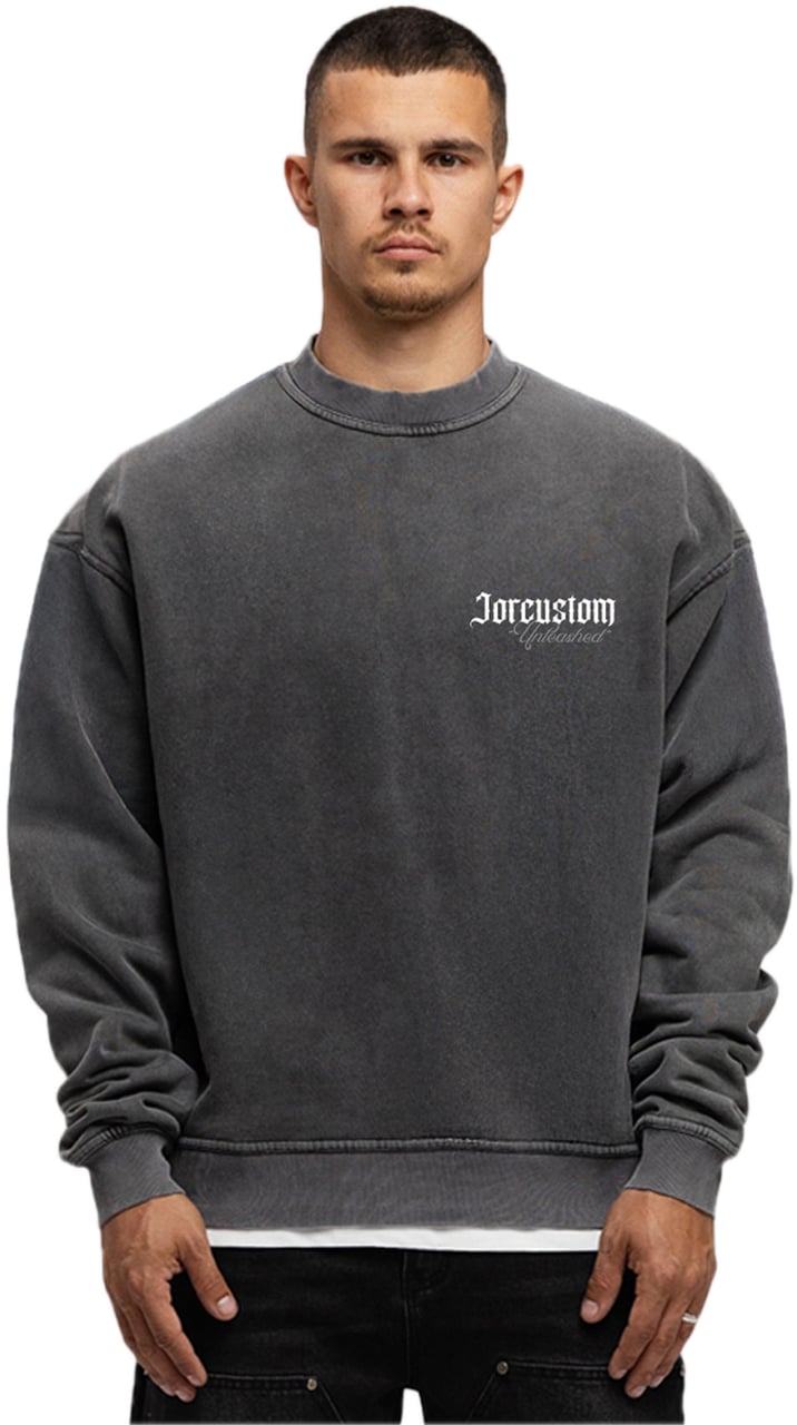JORCUSTOM Unleashed Fl Sweater AcidGrey Grijs