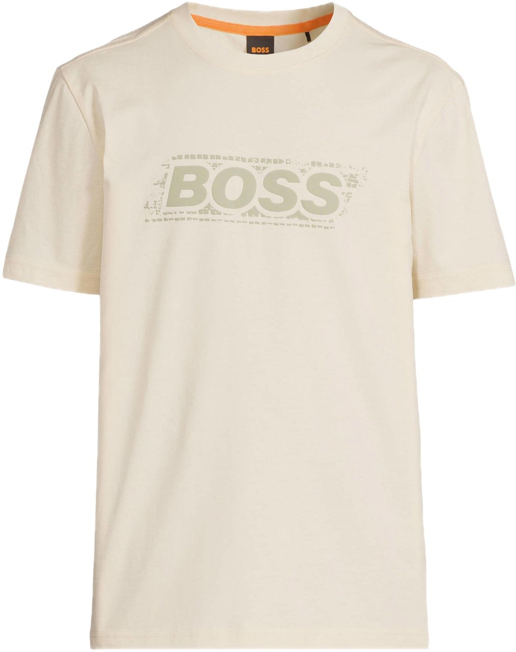Boss regular T-shirt ecru Beige