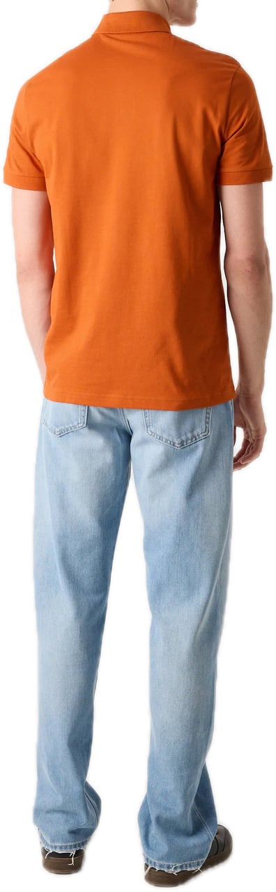 Boss Slim-fit polo met logopatch Oranje