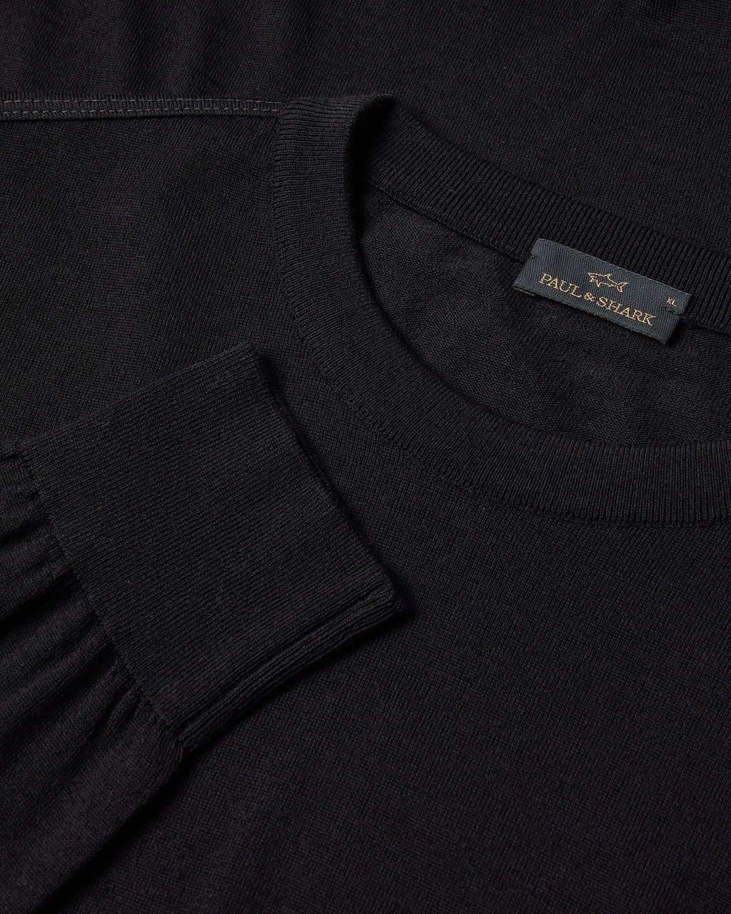Paul & Shark Wool Crewneck Jumper black Zwart