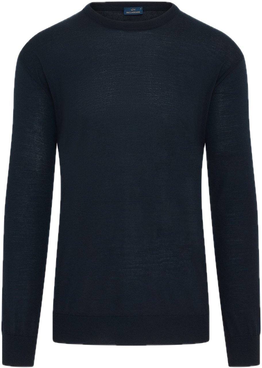 Paul & Shark Wool Crewneck Jumper blue Blauw