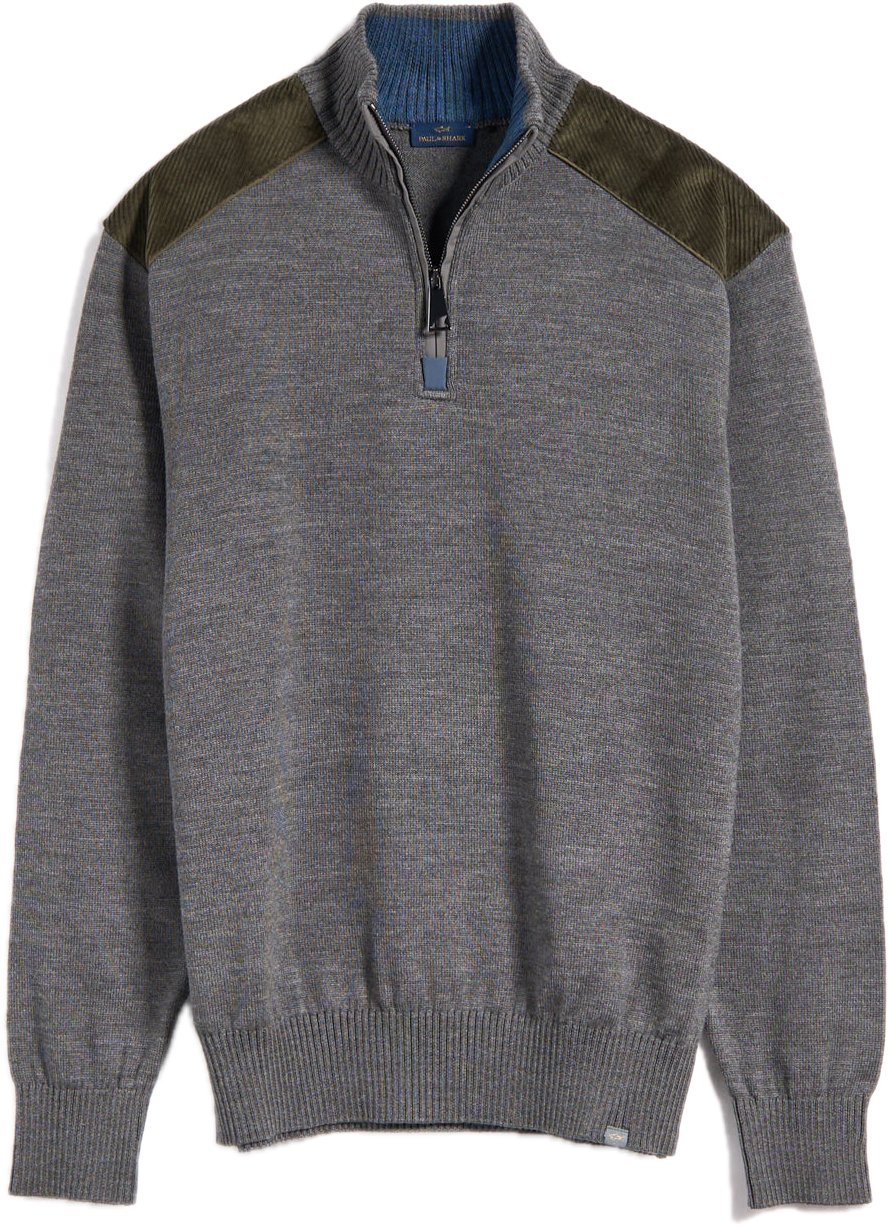 Paul & Shark Half zip pull grey Grijs