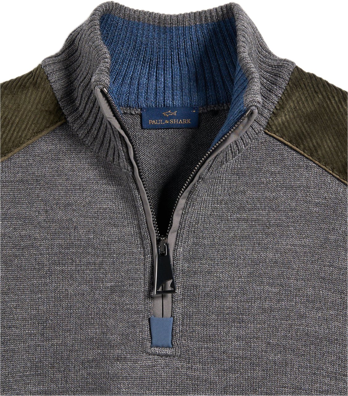 Paul & Shark Half zip pull grey Grijs
