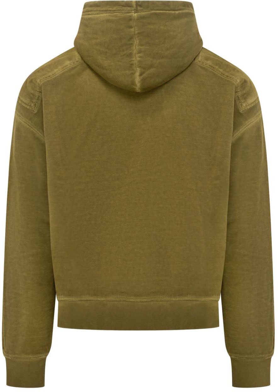 Dsquared2 Dsquared2 Felpa Marrone con Cappuccio Logo Bruin