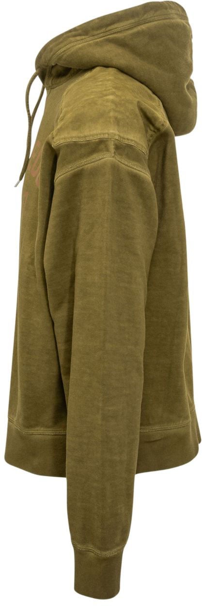 Dsquared2 Dsquared2 Felpa Marrone con Cappuccio Logo Bruin