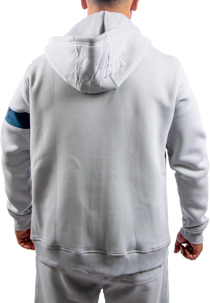 Malelions Malelions Men Captain Zip Hoodie Grijs