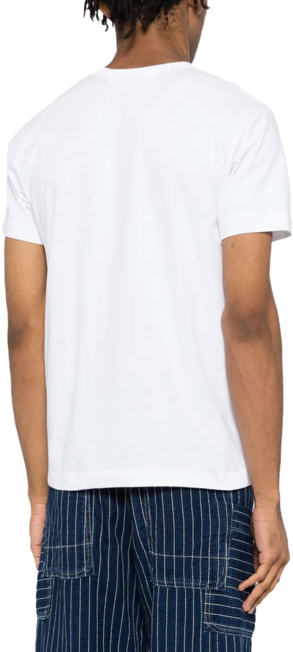 Comme des Garçons T-shirt Red Emblem Red Heart Green Groen