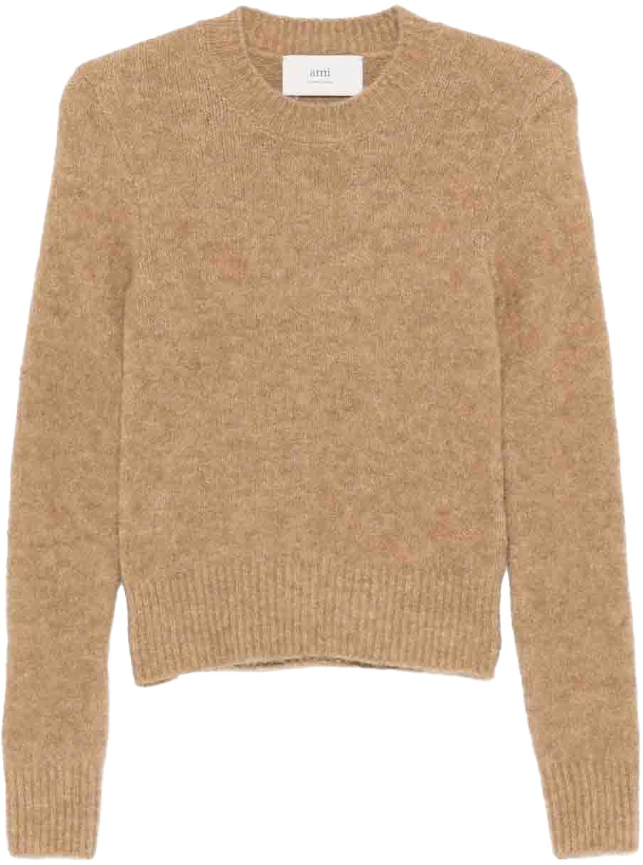 AMI Paris Sweaters Brown Bruin