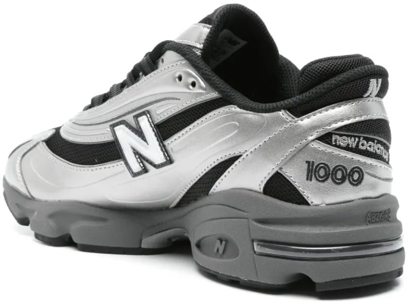 New Balance 1000 Black/silver Metallic Sneakers Zilver