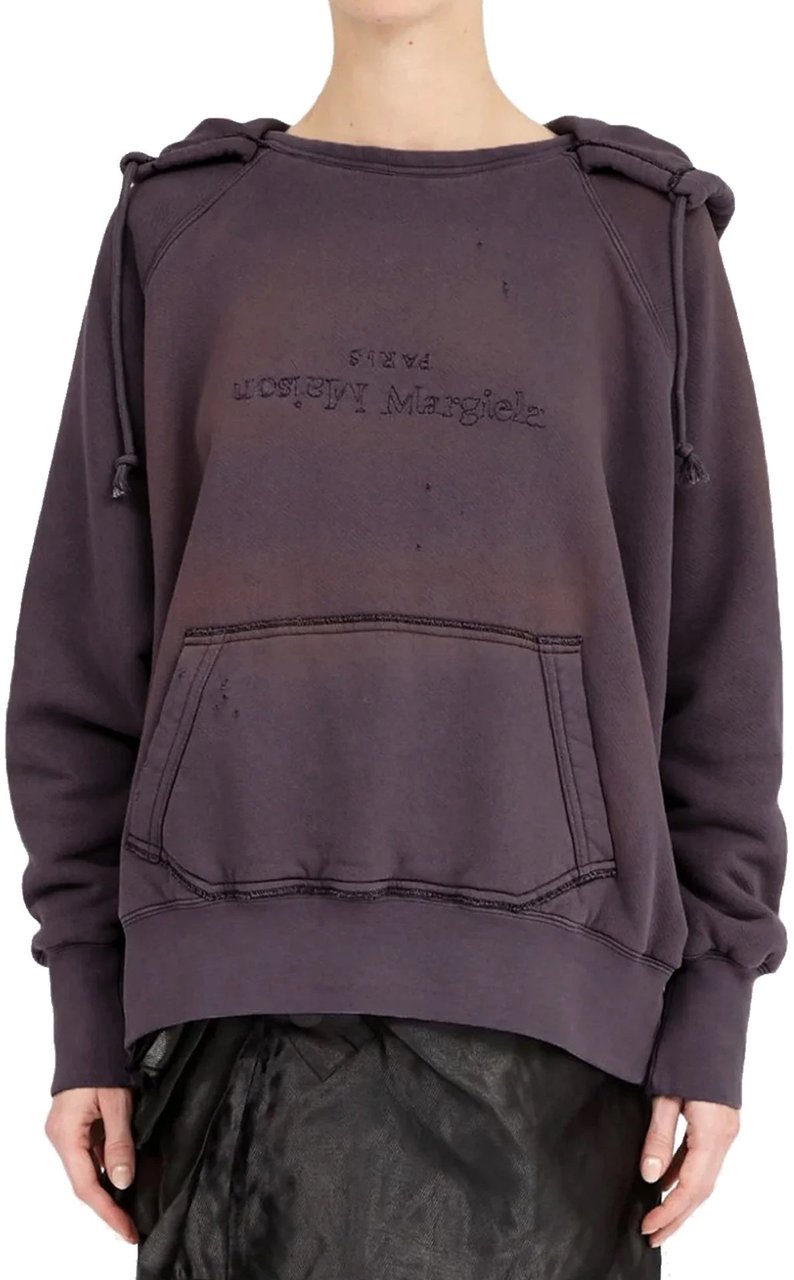Maison Margiela Maison Margiela Cotton Hooded Sweatshirt Paars