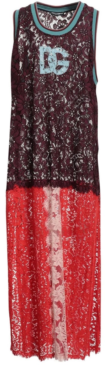 Dolce & Gabbana Dolce & Gabbana Lace Maxi Dress Rood