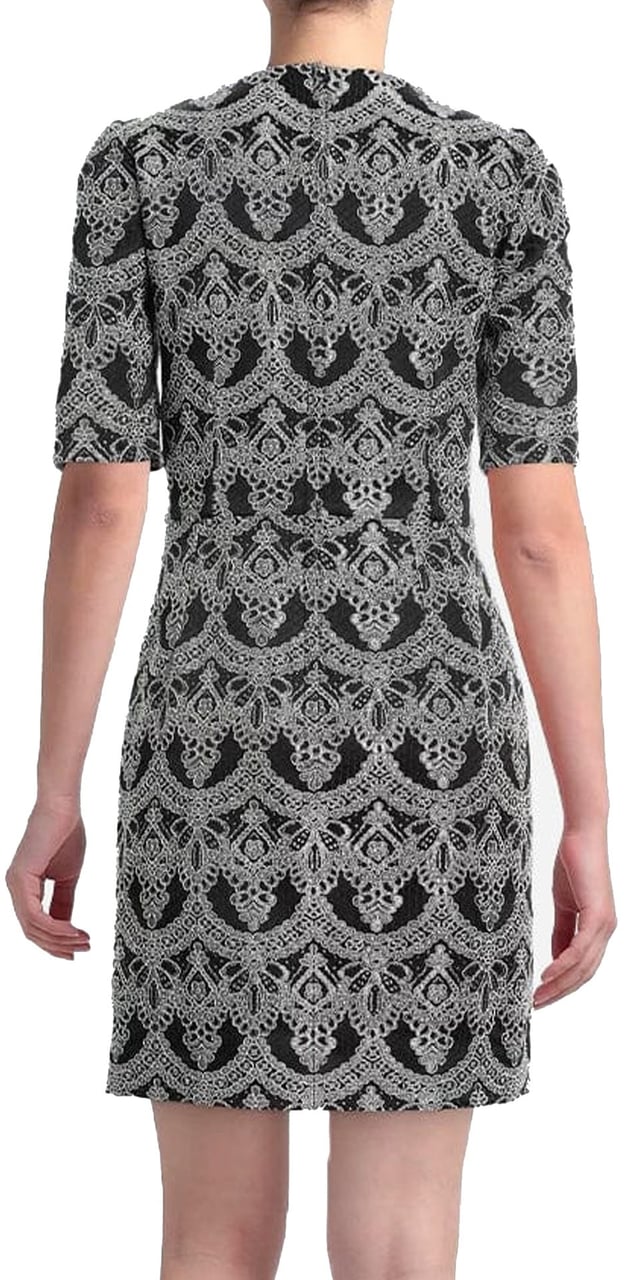 Dolce & Gabbana Dolce & Gabbana Jacquard Sheath Mini Dress Zwart