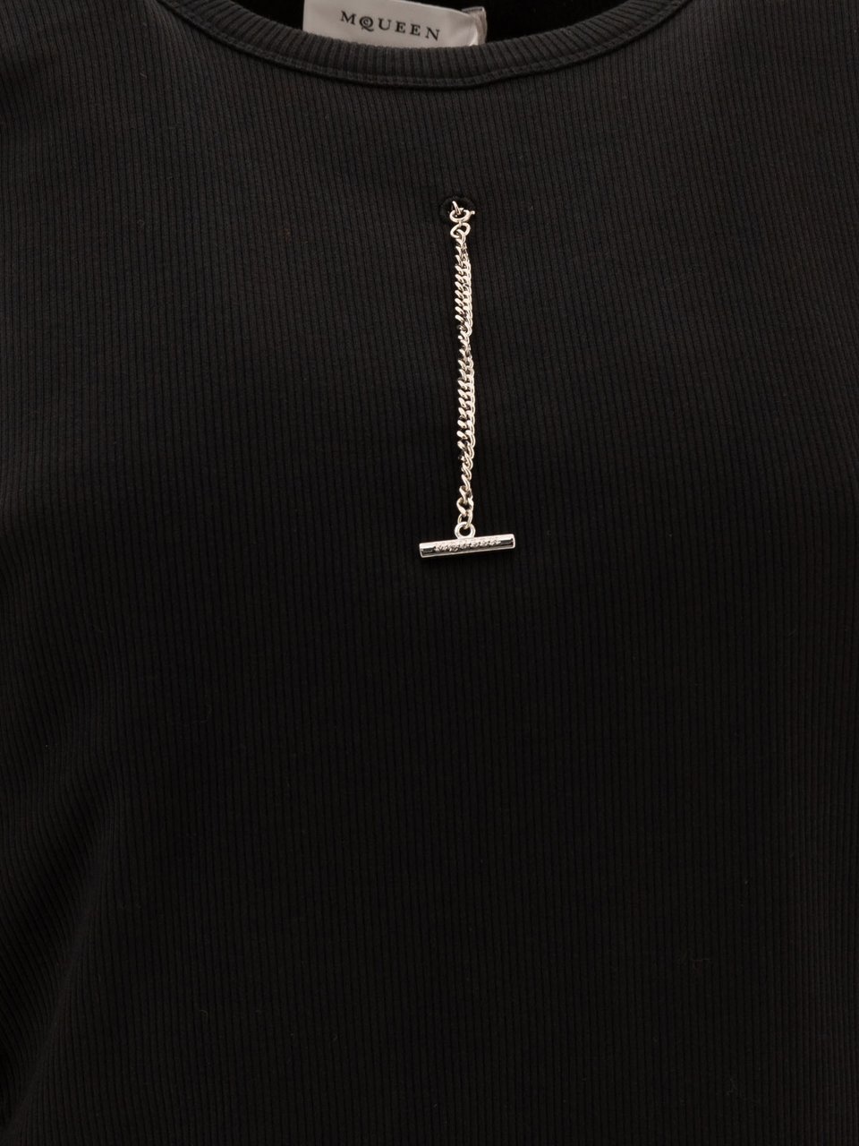 Alexander McQueen Ribbed top Zwart