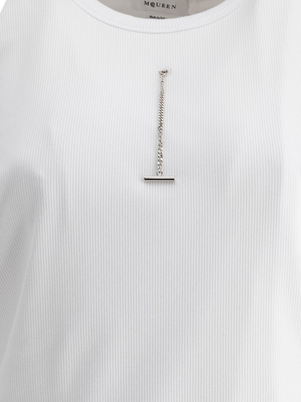 Alexander McQueen Ribbed top Wit