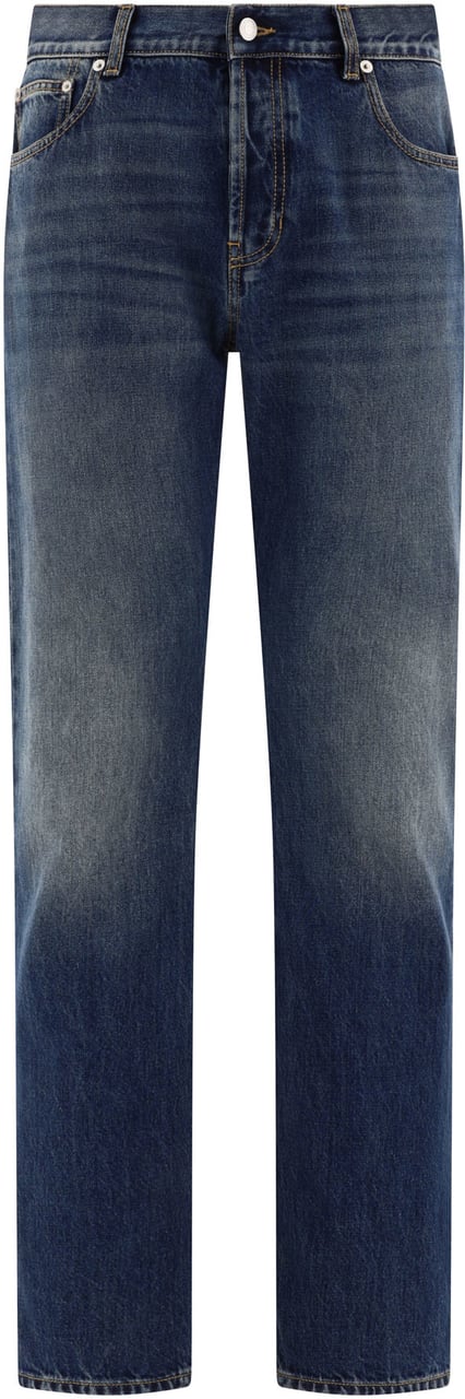 Alexander McQueen Jeans with logo detail Blauw