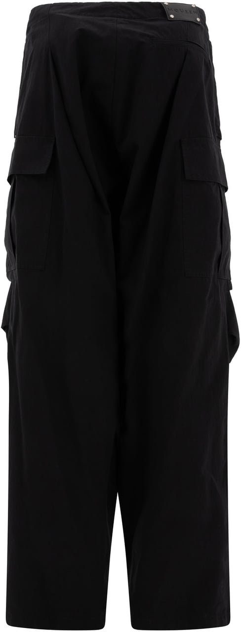 Alexander McQueen Pleated cargo trousers Zwart