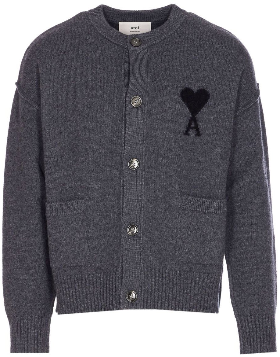 AMI Paris Sweaters Grey Grijs