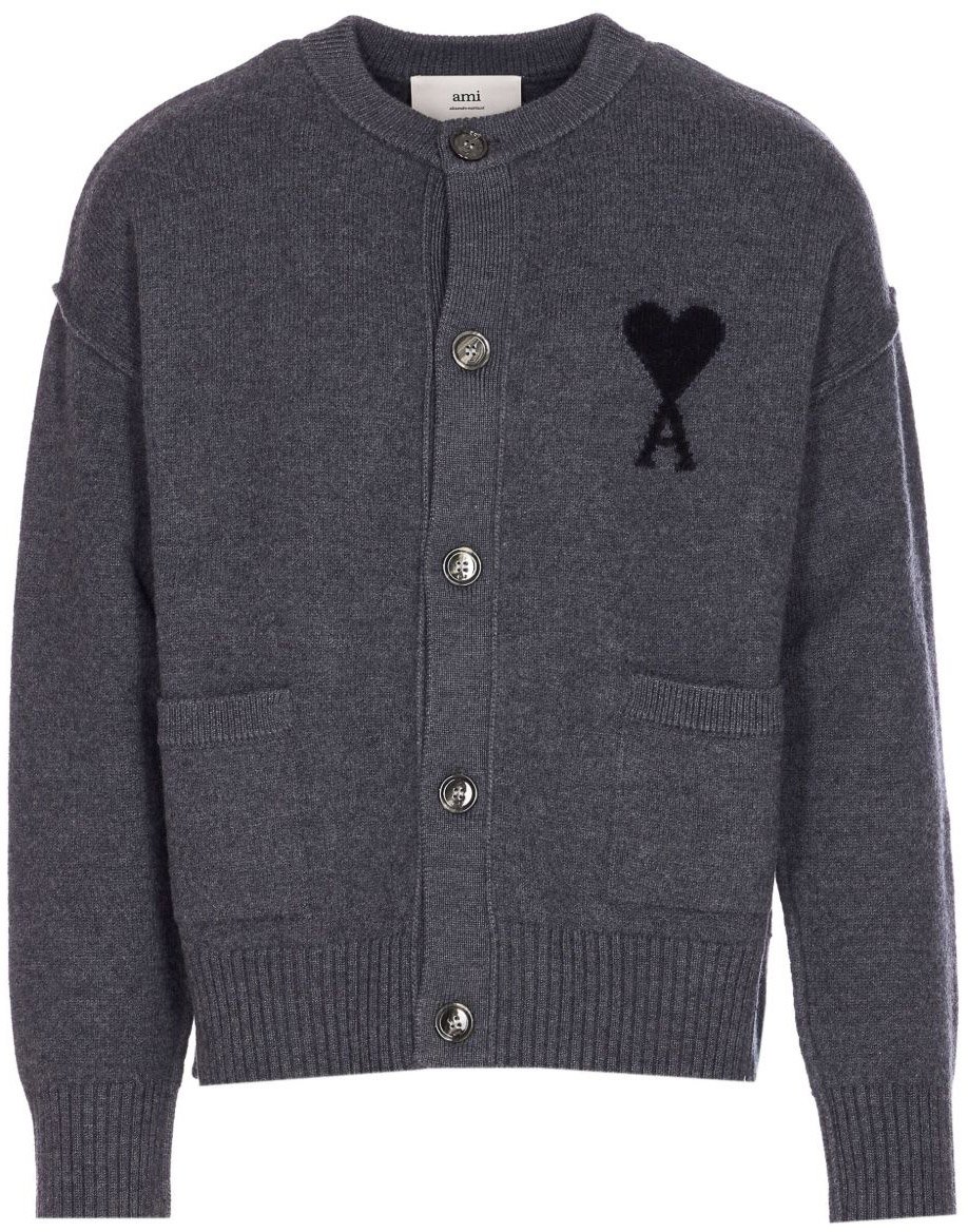 AMI Paris Sweaters Grey Grijs