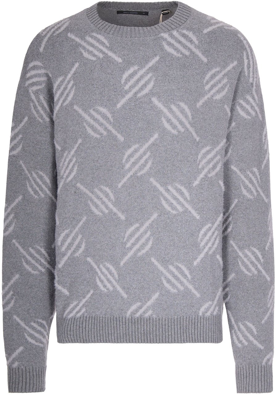 Daily Paper Heren Tevin Monogram Knit Sweater Grijs