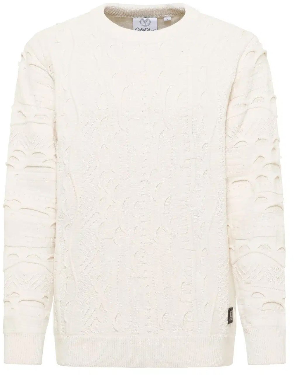 Carlo Colucci Knit Sweater Plain White Wit
