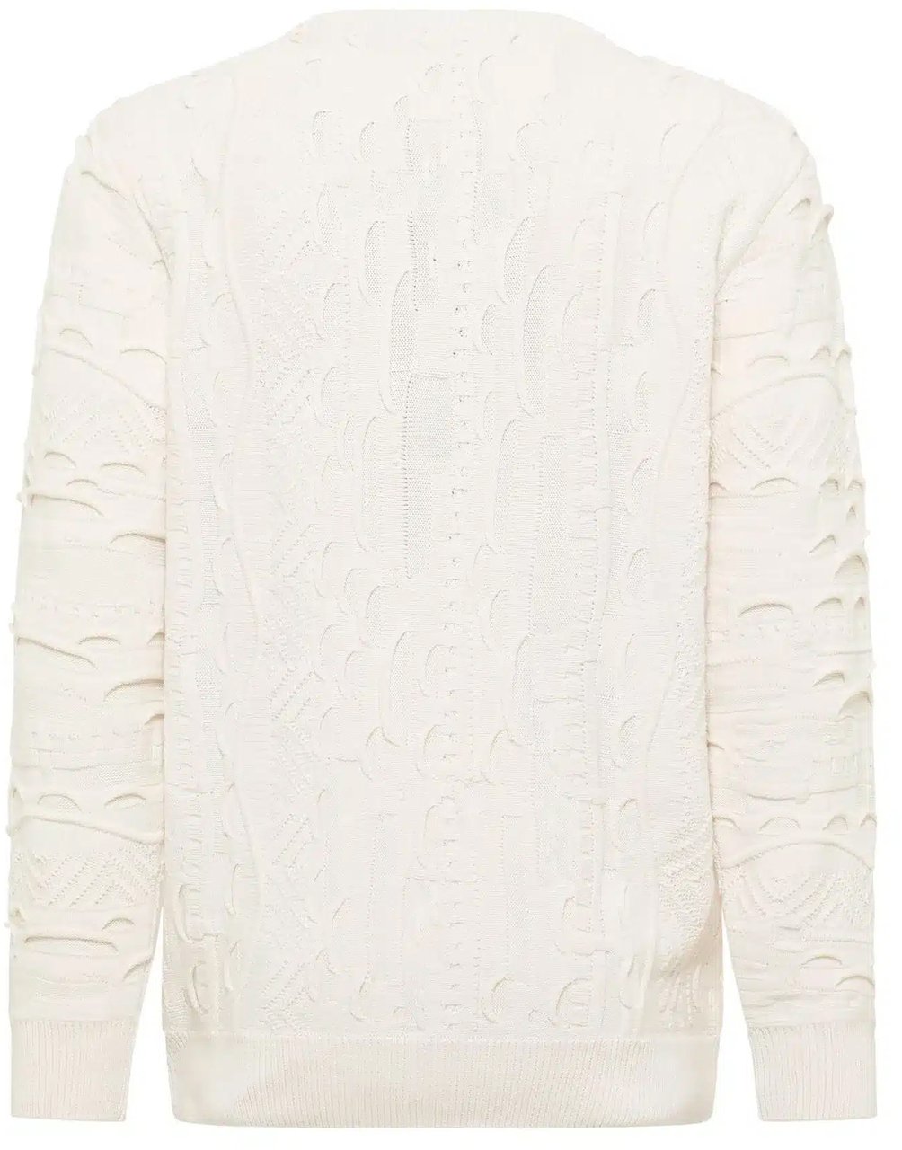 Carlo Colucci Knit Sweater Plain White Wit