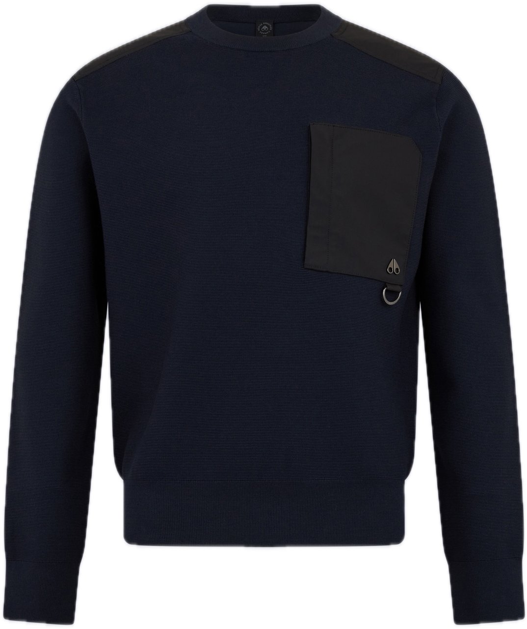 Moose Knuckles Elowan Crew Neck Navy Blauw