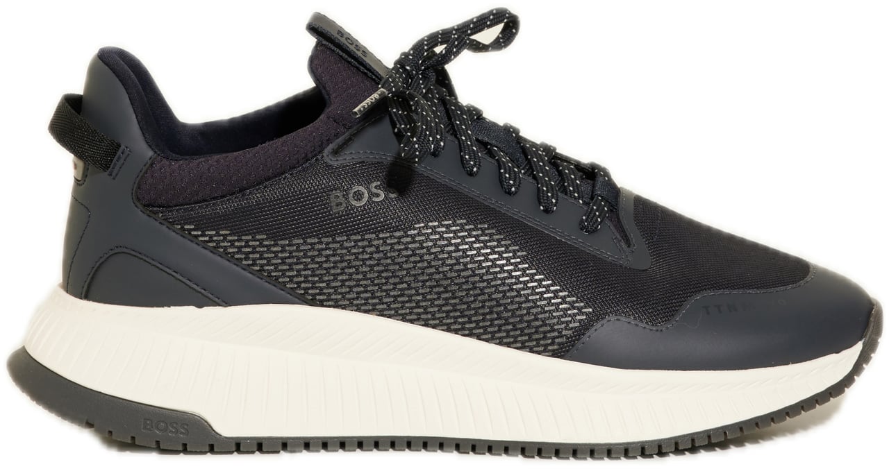 Boss Blue Sneaker Blauw