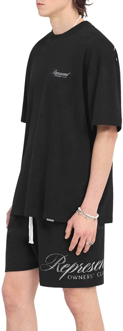 Represent Heren Owners Script T-Shirt Blauw Zwart