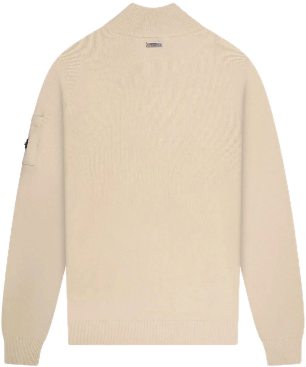 Quotrell Palace knitted halfzip ecru Taupe