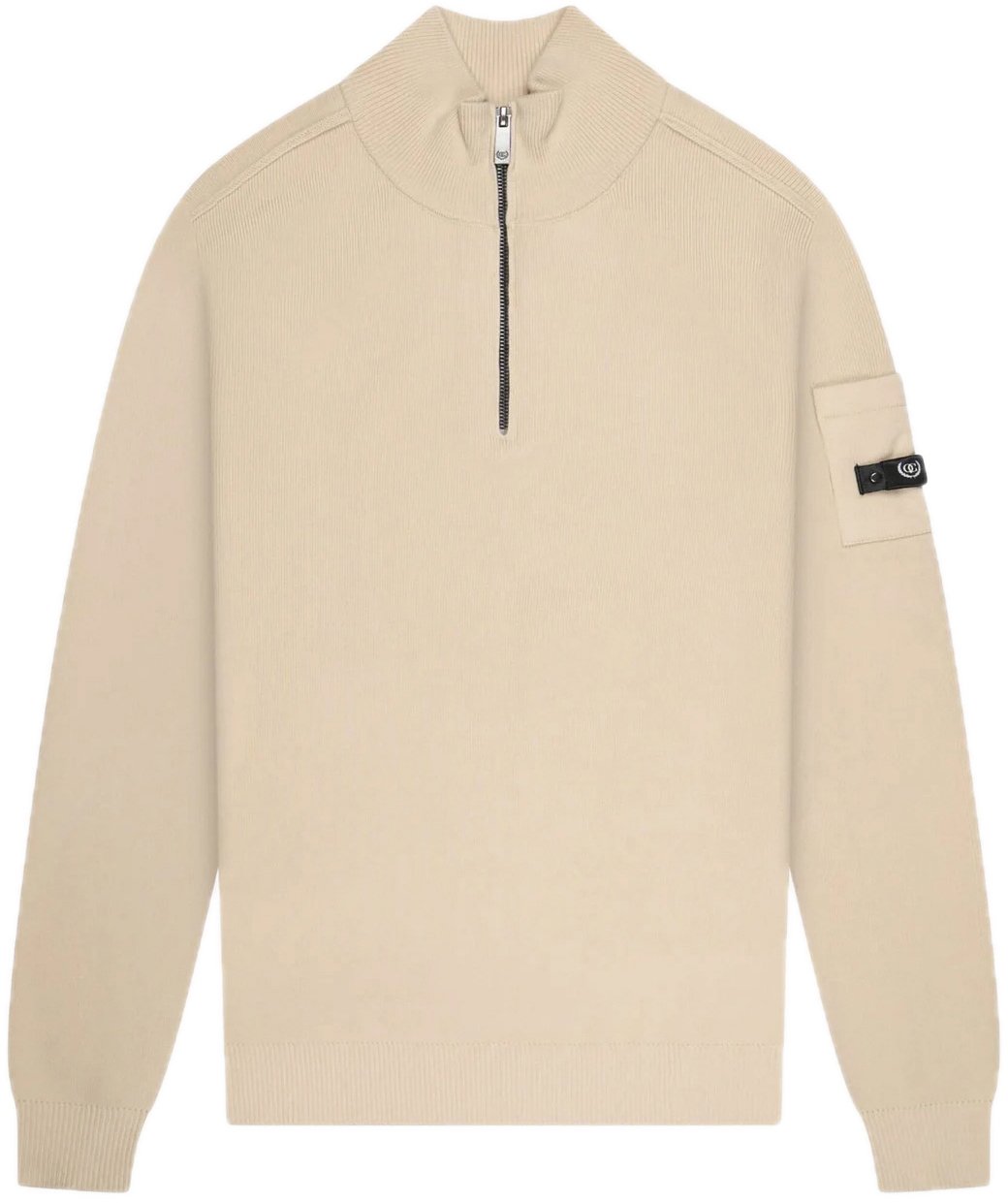 Quotrell Palace knitted halfzip ecru Taupe