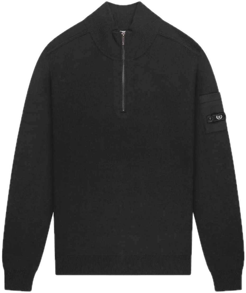 Quotrell Palace knitted halfzip black Zwart