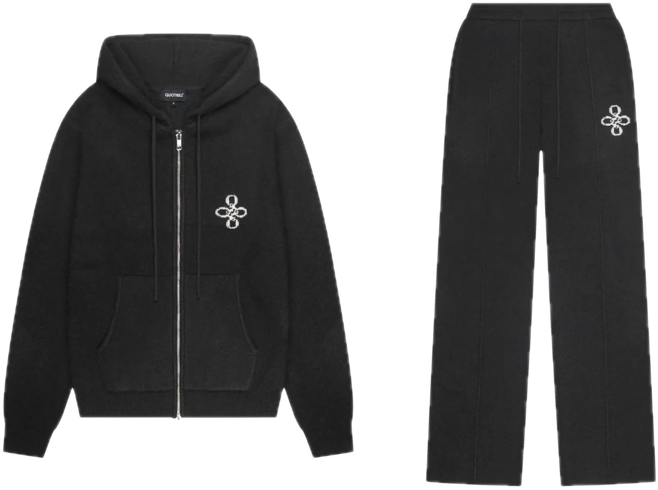 Quotrell Calvin knitted set black/white Zwart