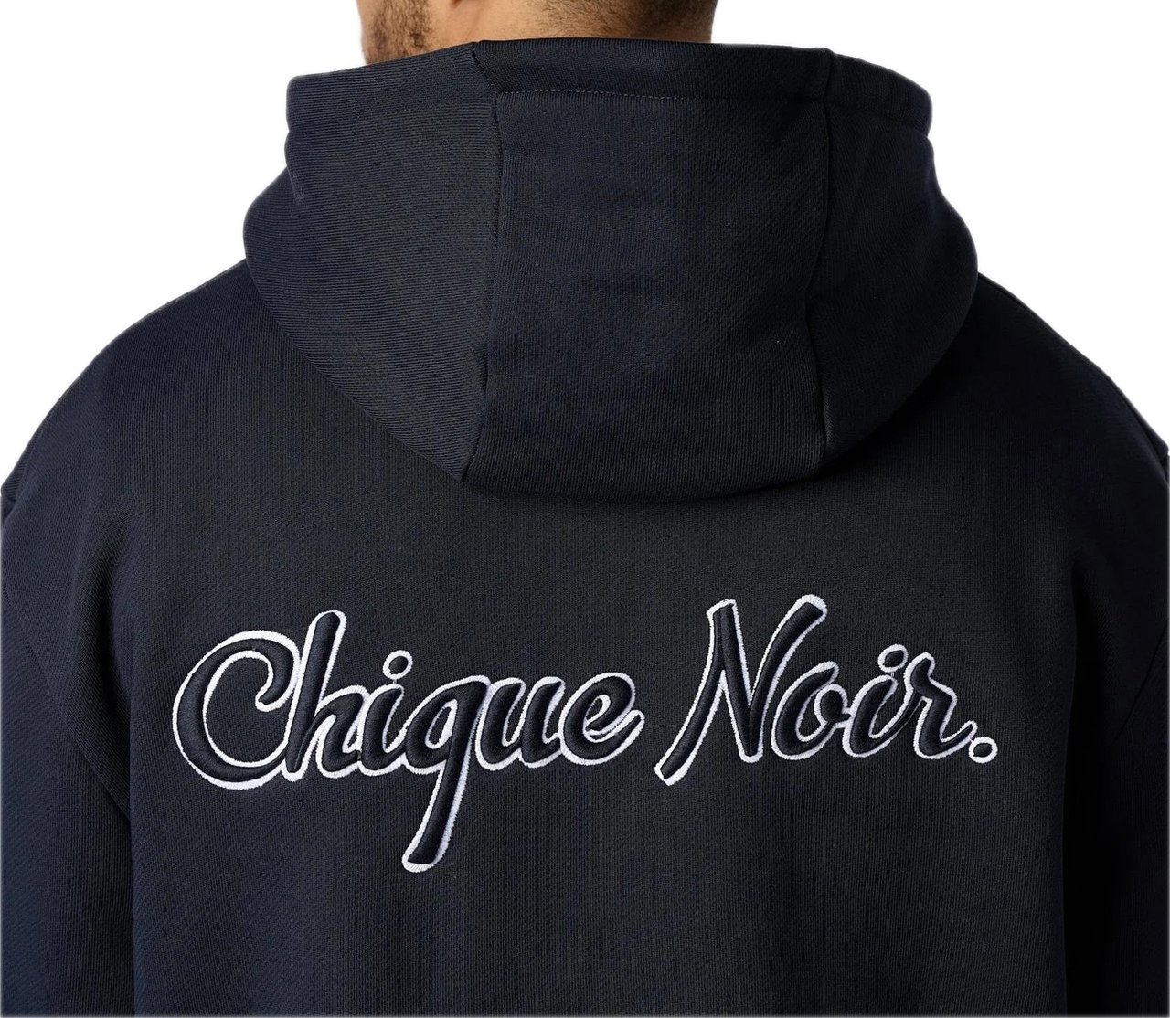 Chique Noir Varsity hoodie navy Blauw