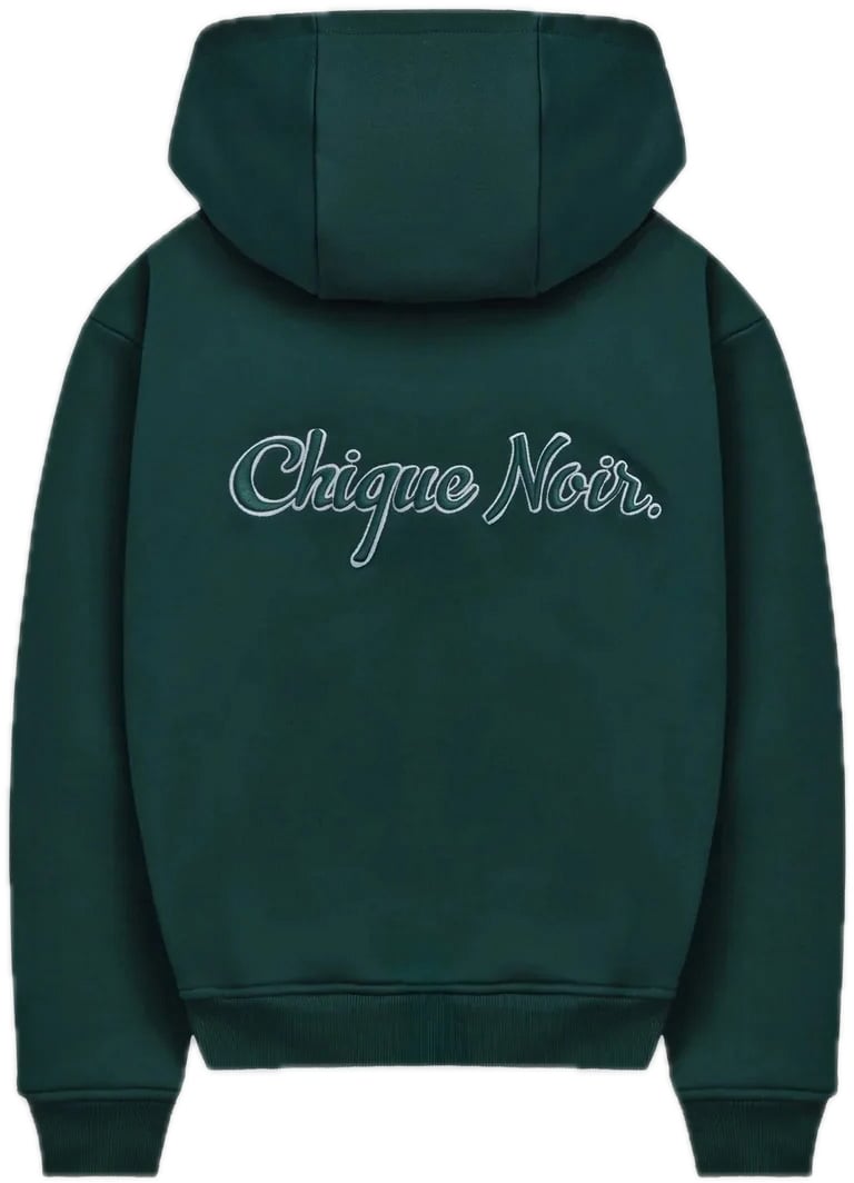 Chique Noir Varsity hoodie green Groen
